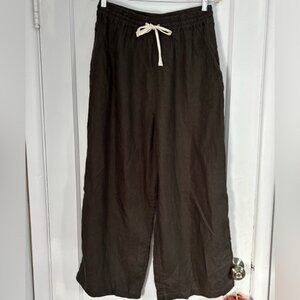 Deiji Studios | Linen Tie-Waist Harem Pants | Dark Grey | M/L